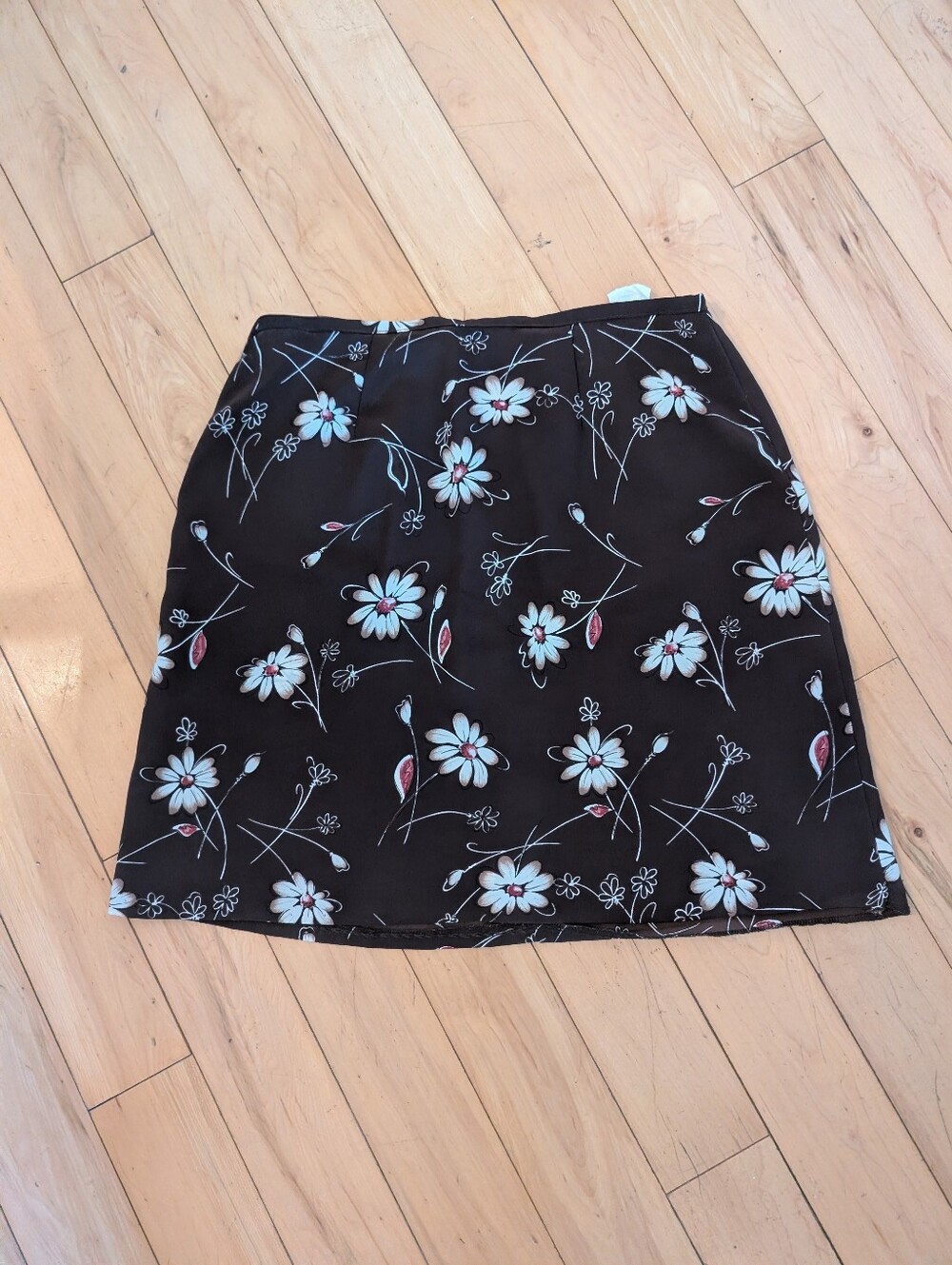 Vintage Floral Brown Mini Skirt